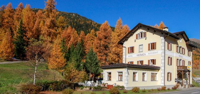 Hotel Veduta Cinuos-Chel الغرفة الصورة